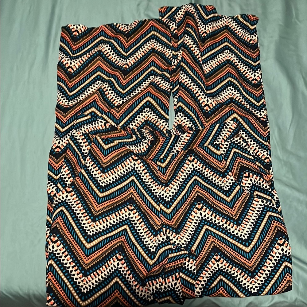 BCX Orange and Blue Chevron Trousers